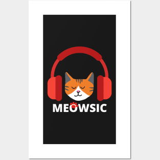 Meowsic_Orange Tabby Posters and Art